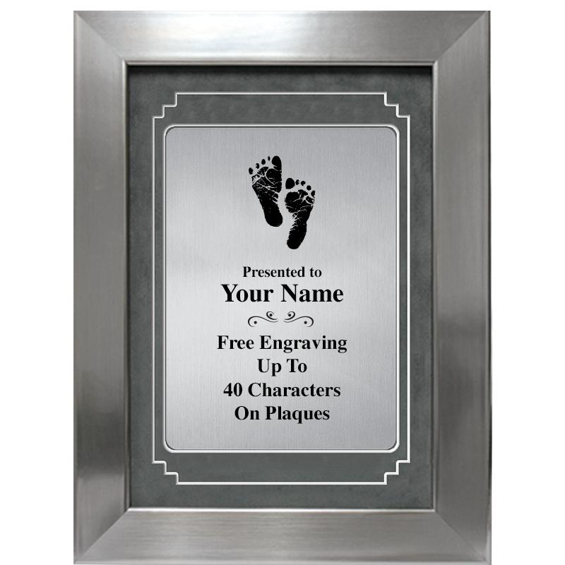 9 X 12 GRV SILVER MTL PLT PLQ