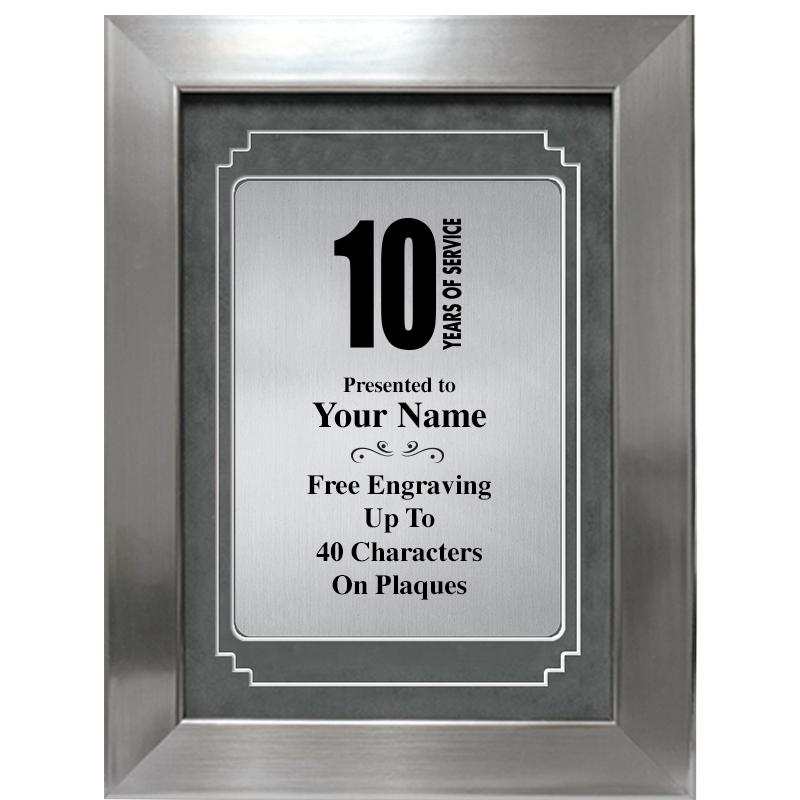 9 X 12 GRV SILVER MTL PLT PLQ