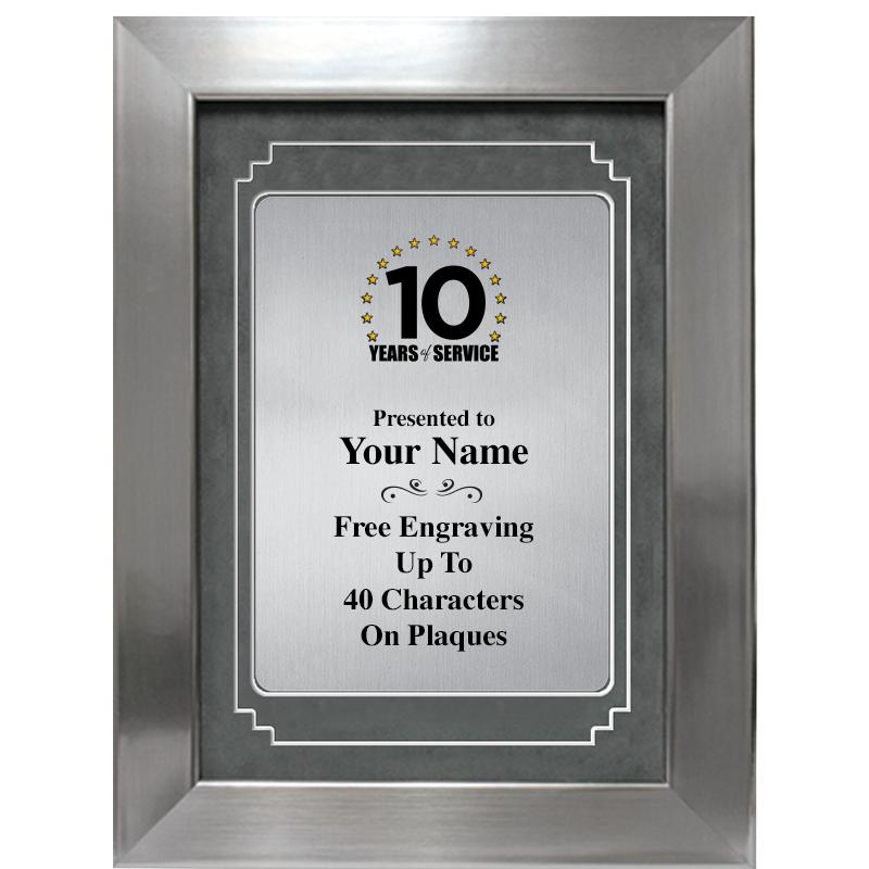 9 X 12 GRV SILVER MTL PLT PLQ