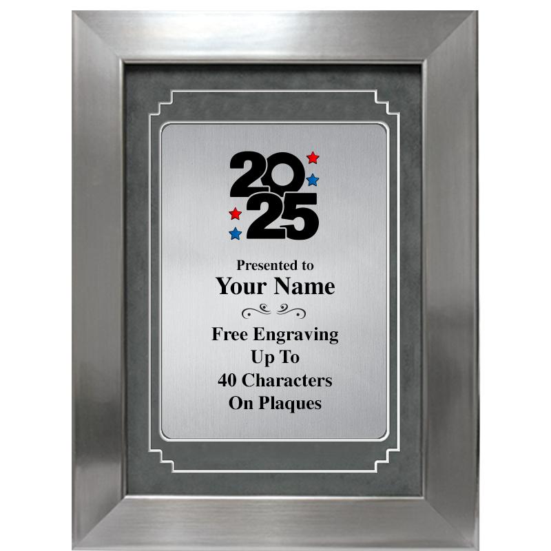 9 X 12 GRV SILVER MTL PLT PLQ