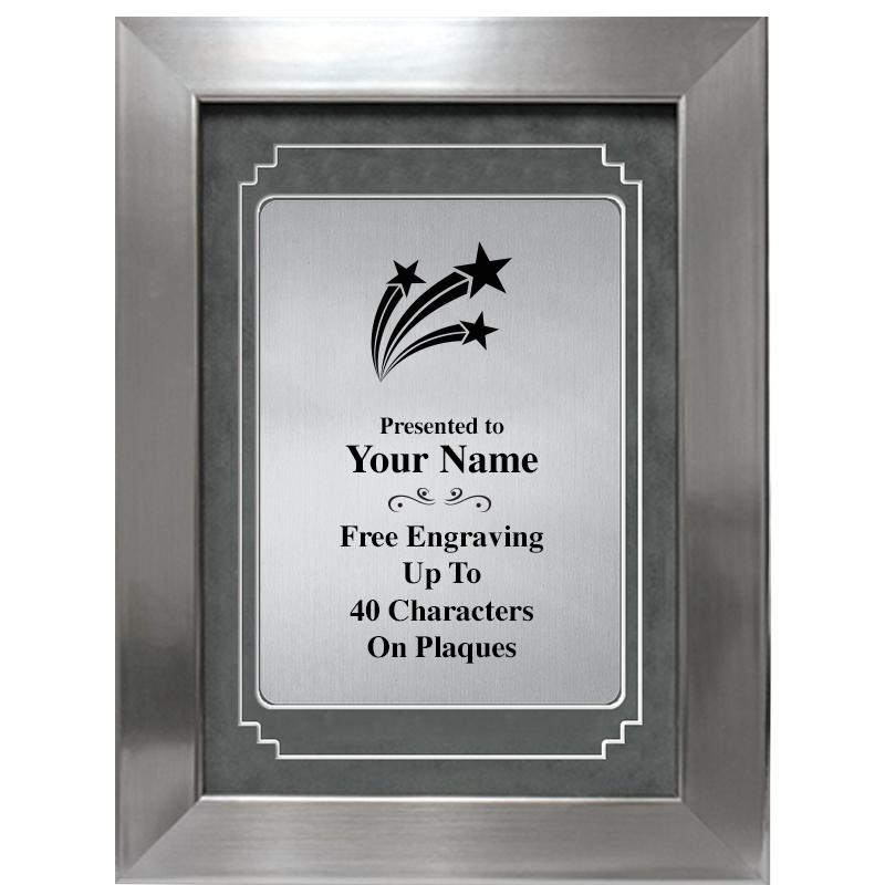 9 X 12 GRV SILVER MTL PLT PLQ