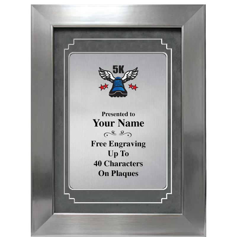 9 X 12 GRV SILVER MTL PLT PLQ