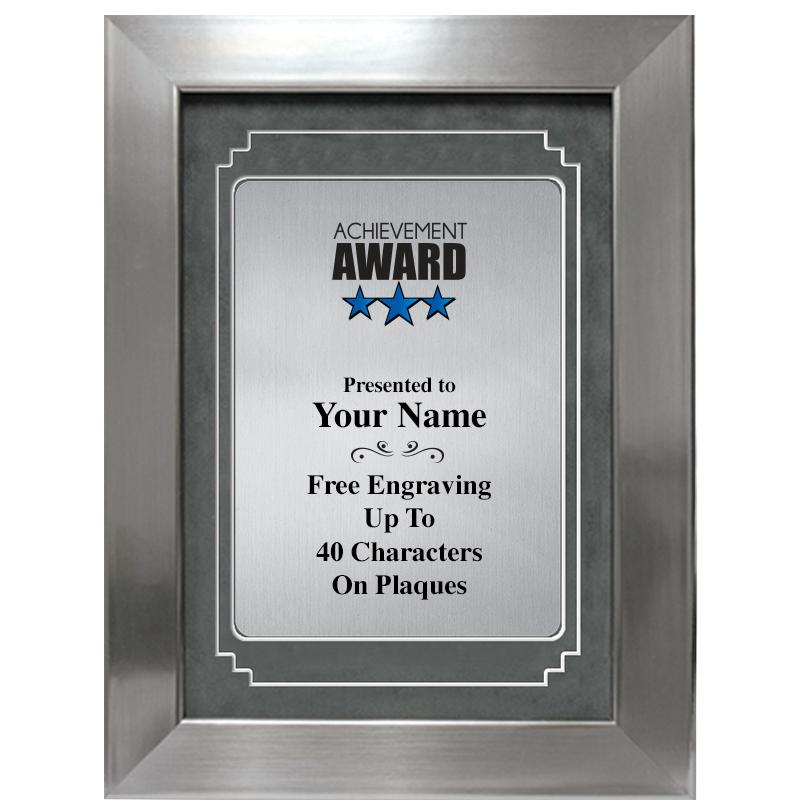 9 X 12 GRV SILVER MTL PLT PLQ