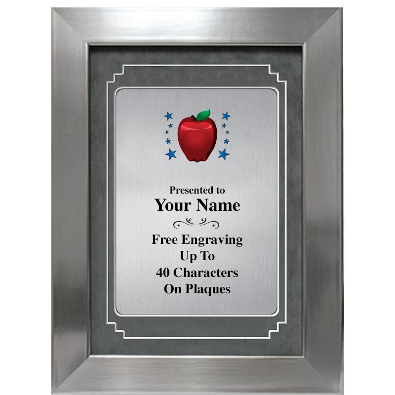 9 X 12 GRV SILVER MTL PLT PLQ