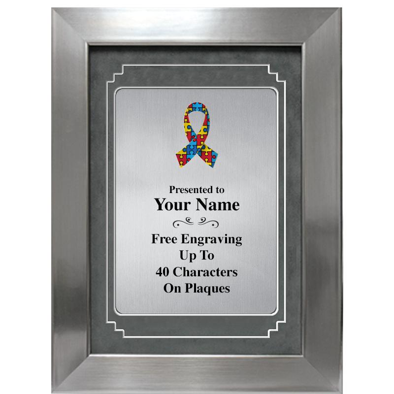 9 X 12 GRV SILVER MTL PLT PLQ