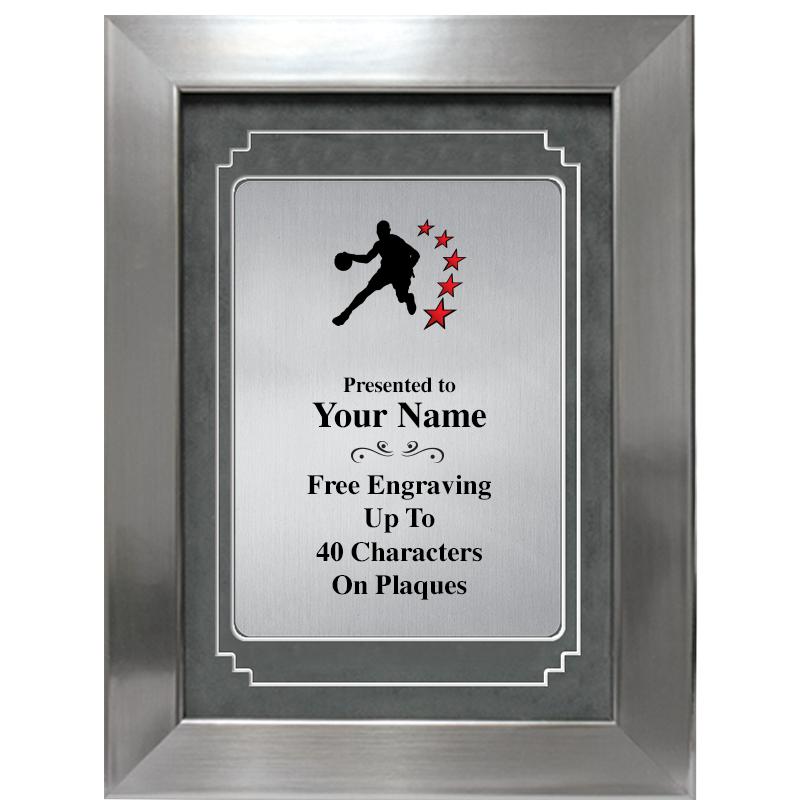 9 X 12 GRV SILVER MTL PLT PLQ