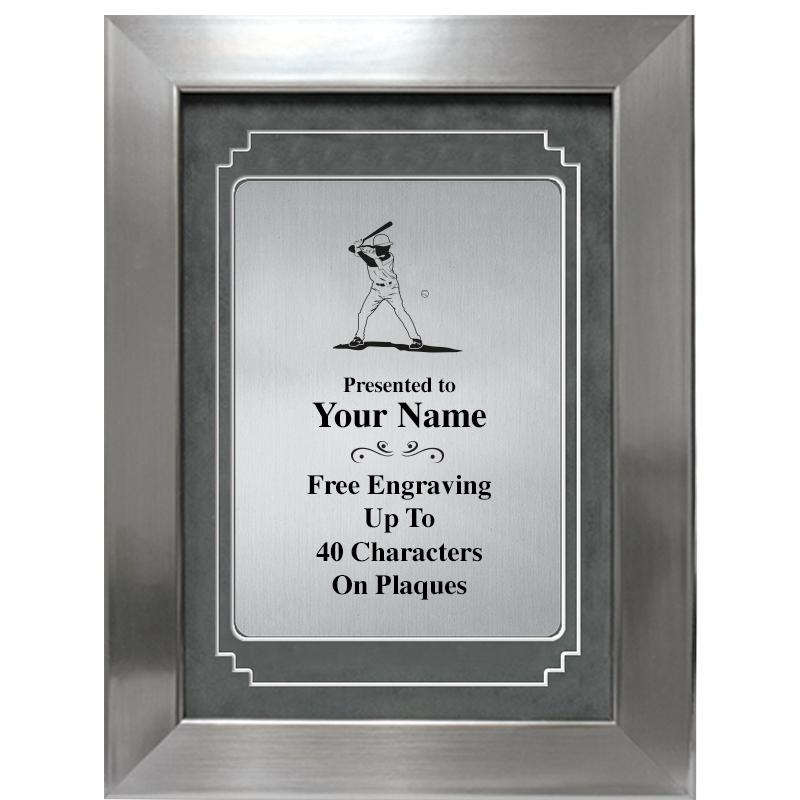 9 X 12 GRV SILVER MTL PLT PLQ