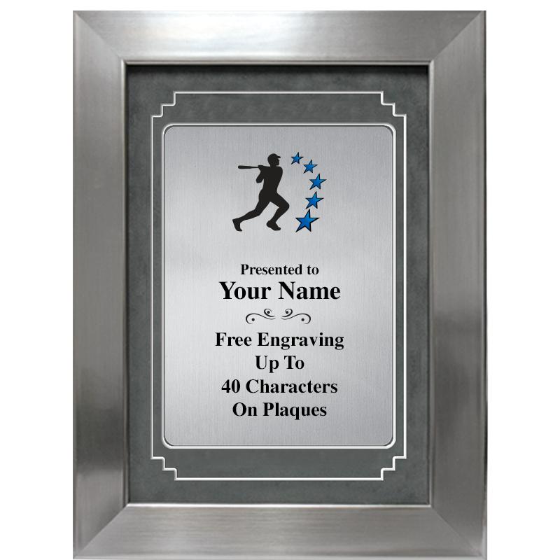 9 X 12 GRV SILVER MTL PLT PLQ