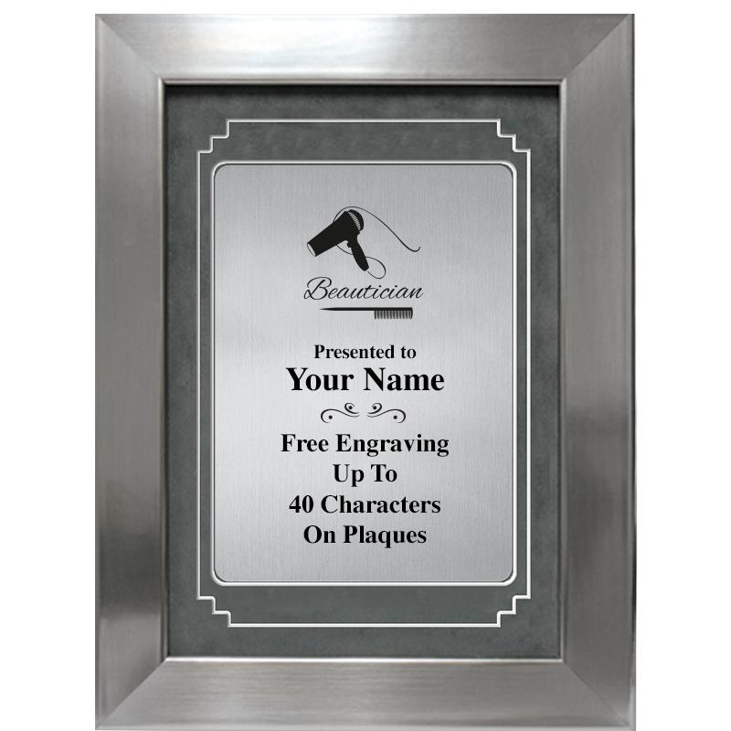 9 X 12 GRV SILVER MTL PLT PLQ