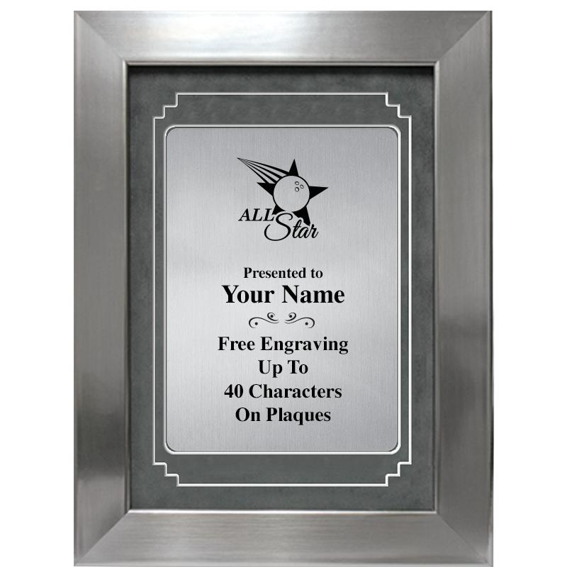 9 X 12 GRV SILVER MTL PLT PLQ