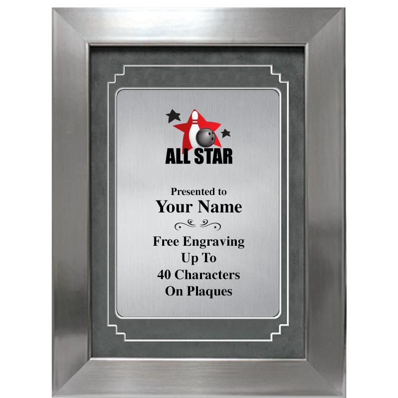 9 X 12 GRV SILVER MTL PLT PLQ