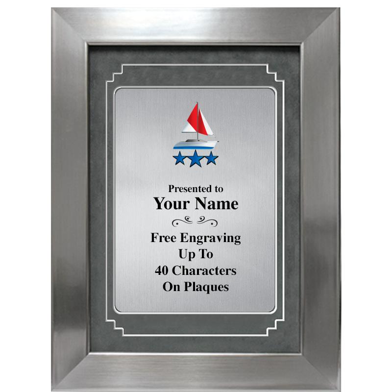 9 X 12 GRV SILVER MTL PLT PLQ