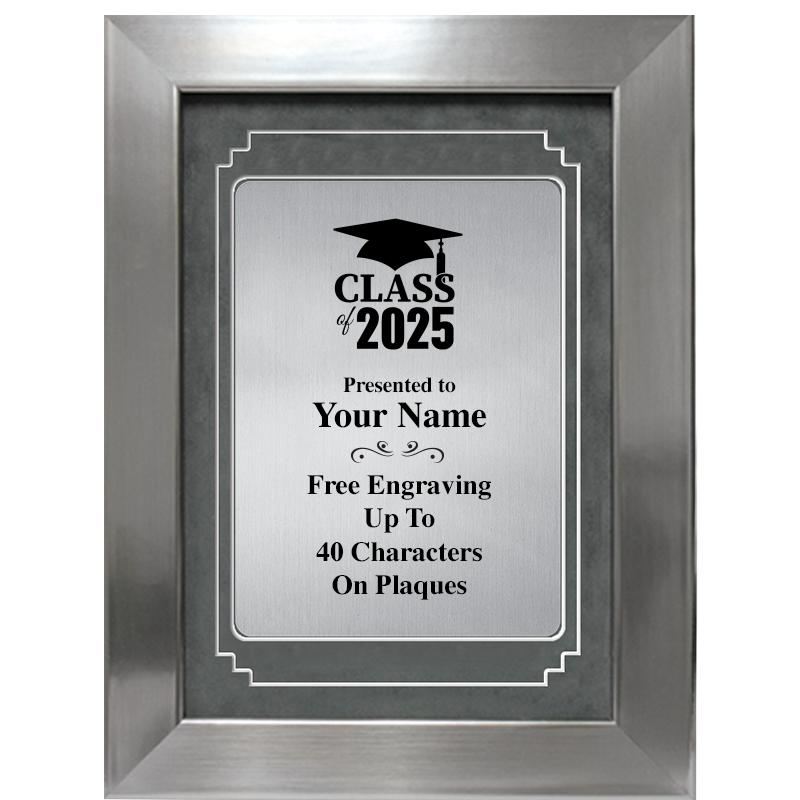 9 X 12 GRV SILVER MTL PLT PLQ