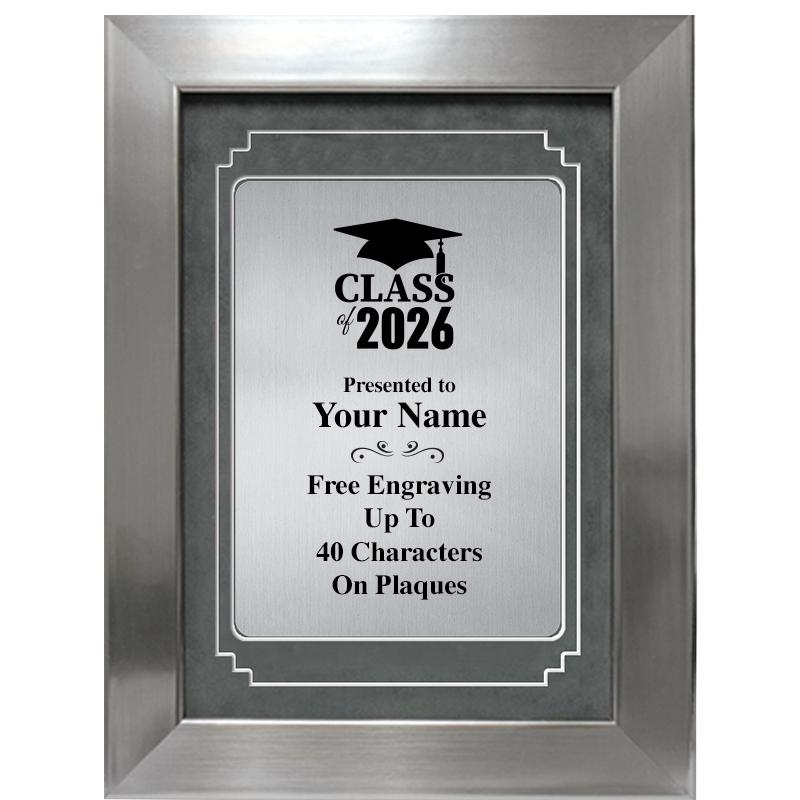 9 X 12 GRV SILVER MTL PLT PLQ