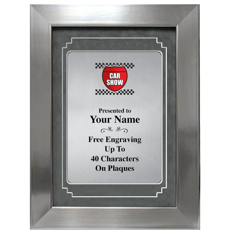 9 X 12 GRV SILVER MTL PLT PLQ