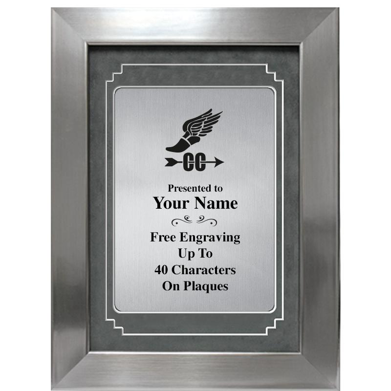 9 X 12 GRV SILVER MTL PLT PLQ