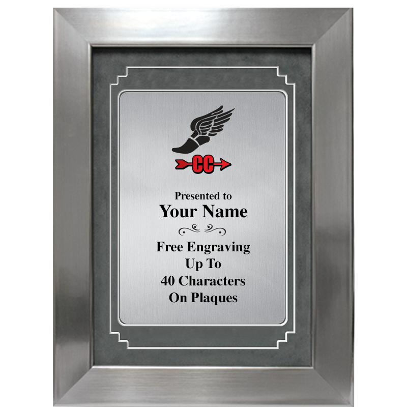 9 X 12 GRV SILVER MTL PLT PLQ