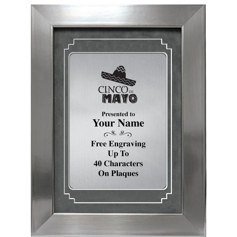 9 X 12 GRV SILVER MTL PLT PLQ