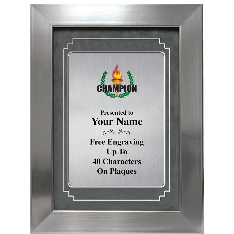 9 X 12 GRV SILVER MTL PLT PLQ