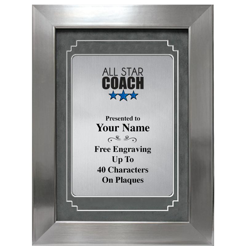 9 X 12 GRV SILVER MTL PLT PLQ