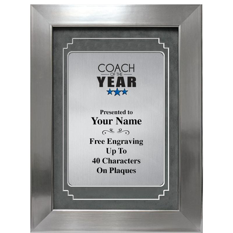 9 X 12 GRV SILVER MTL PLT PLQ