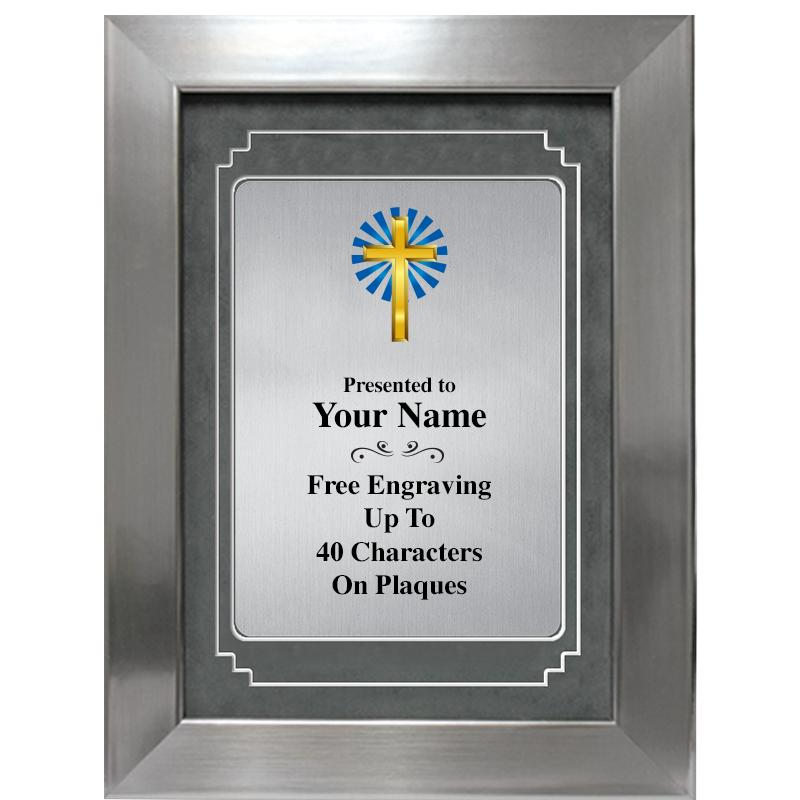 9 X 12 GRV SILVER MTL PLT PLQ