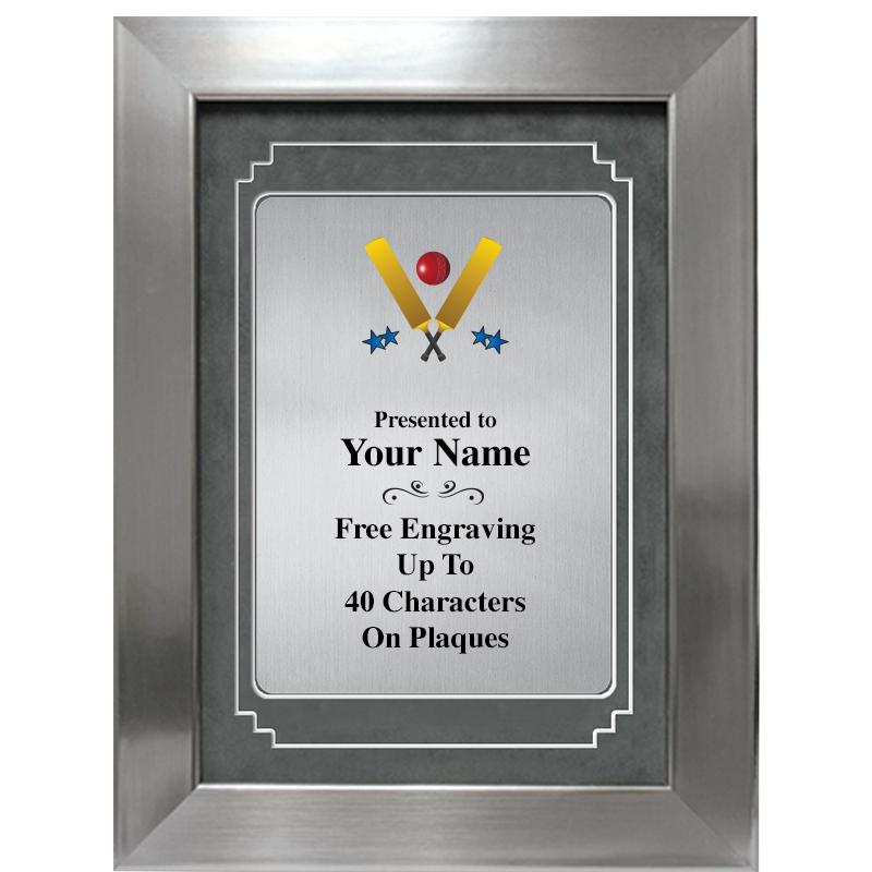 9 X 12 GRV SILVER MTL PLT PLQ