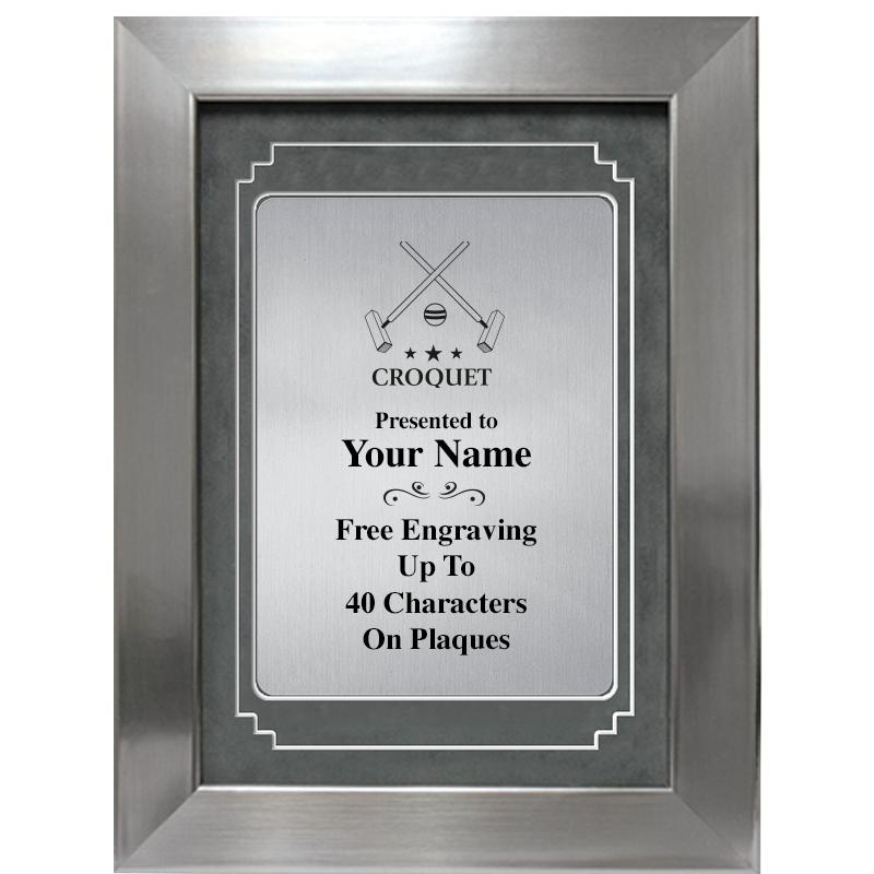 9 X 12 GRV SILVER MTL PLT PLQ