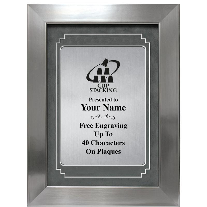 9 X 12 GRV SILVER MTL PLT PLQ