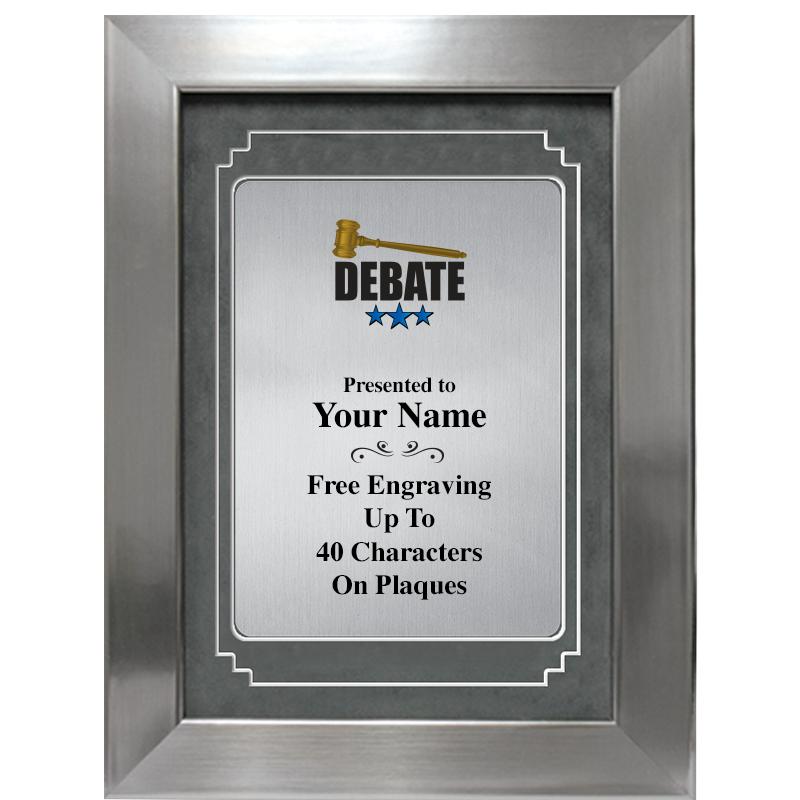 9 X 12 GRV SILVER MTL PLT PLQ