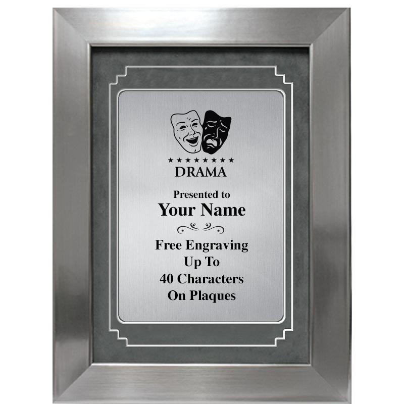 9 X 12 GRV SILVER MTL PLT PLQ