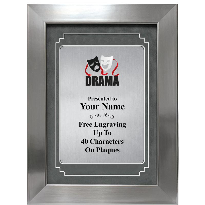 9 X 12 GRV SILVER MTL PLT PLQ