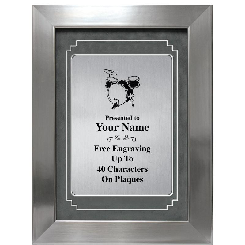 9 X 12 GRV SILVER MTL PLT PLQ