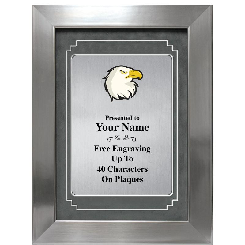 9 X 12 GRV SILVER MTL PLT PLQ