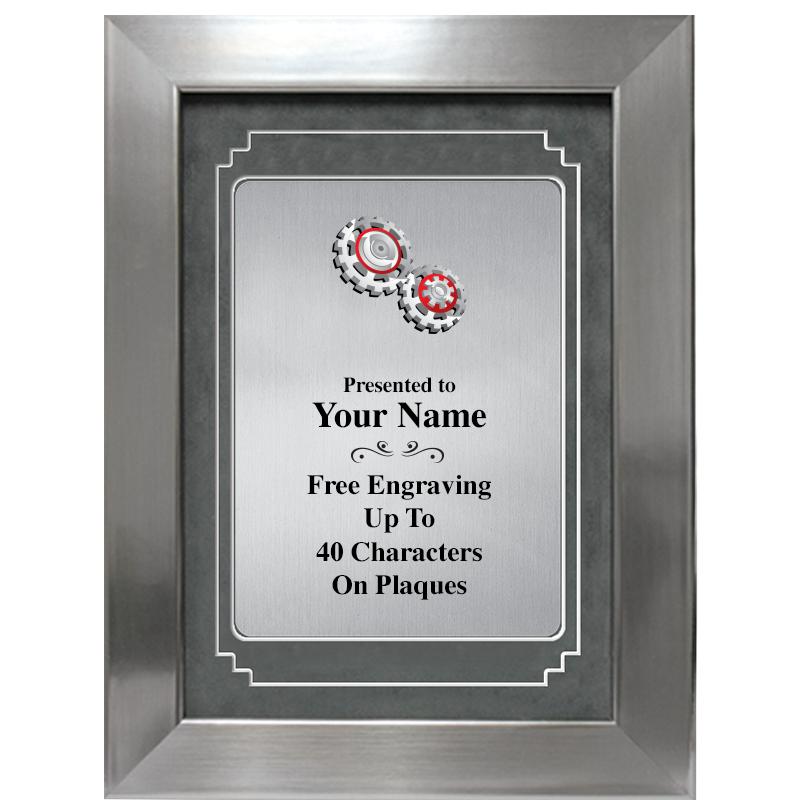 9 X 12 GRV SILVER MTL PLT PLQ