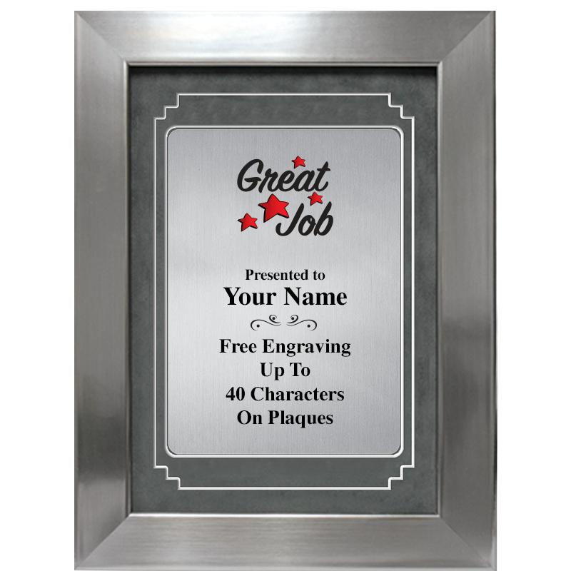 9 X 12 GRV SILVER MTL PLT PLQ