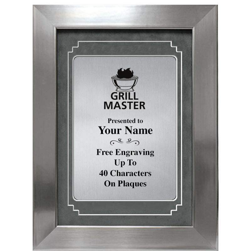 9 X 12 GRV SILVER MTL PLT PLQ