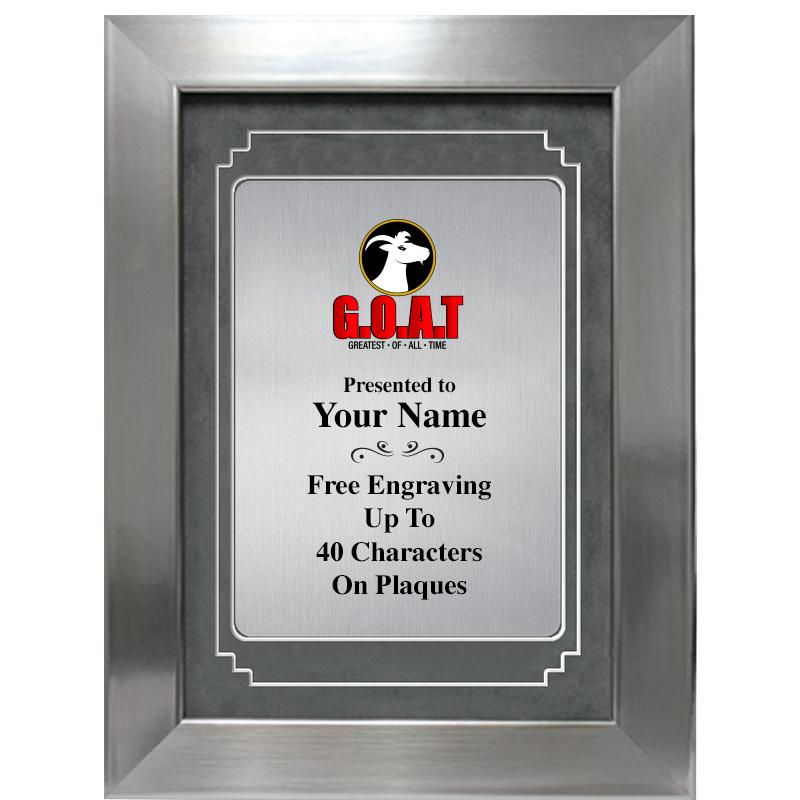 9 X 12 GRV SILVER MTL PLT PLQ