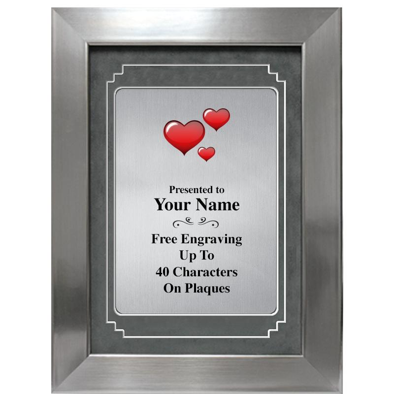 9 X 12 GRV SILVER MTL PLT PLQ