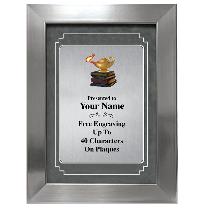 9 X 12 GRV SILVER MTL PLT PLQ