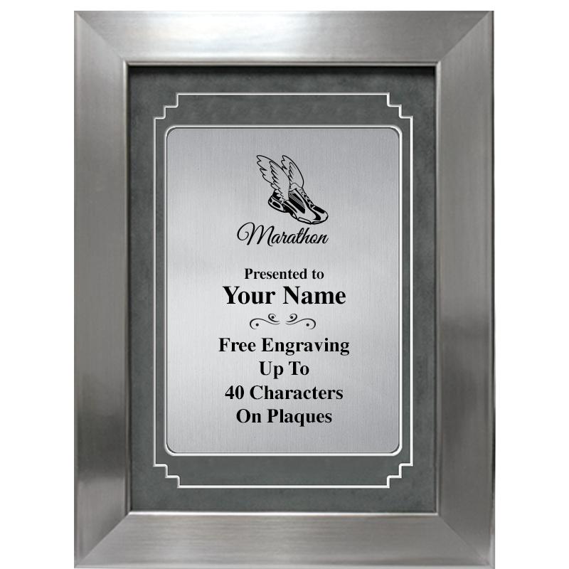 9 X 12 GRV SILVER MTL PLT PLQ