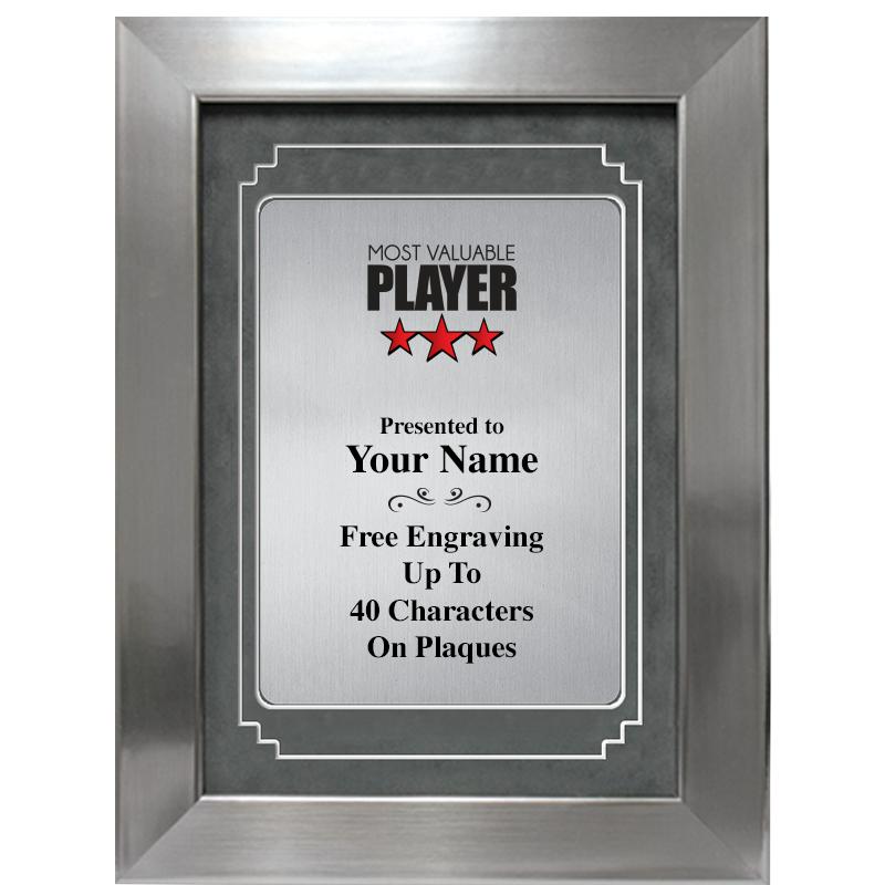 9 X 12 GRV SILVER MTL PLT PLQ