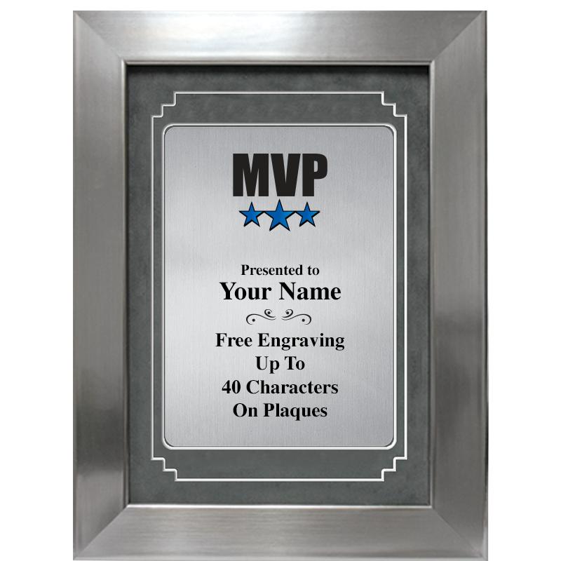 9 X 12 GRV SILVER MTL PLT PLQ