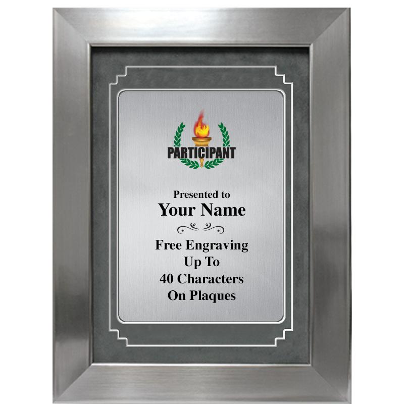 9 X 12 GRV SILVER MTL PLT PLQ