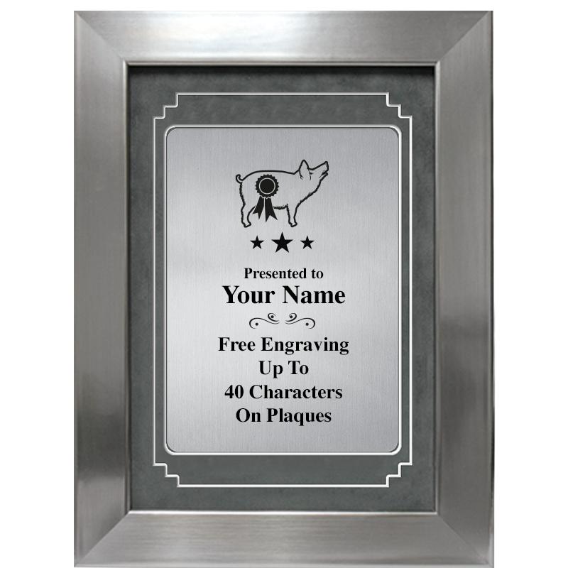 9 X 12 GRV SILVER MTL PLT PLQ