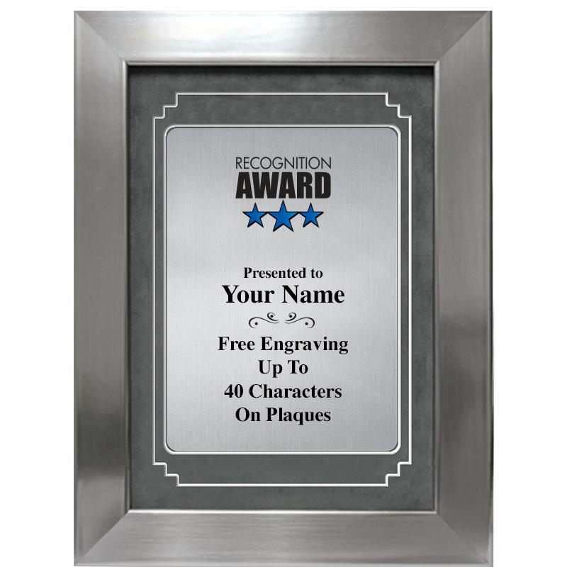 9 X 12 GRV SILVER MTL PLT PLQ