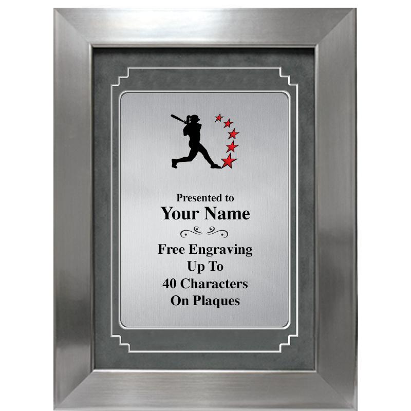 9 X 12 GRV SILVER MTL PLT PLQ