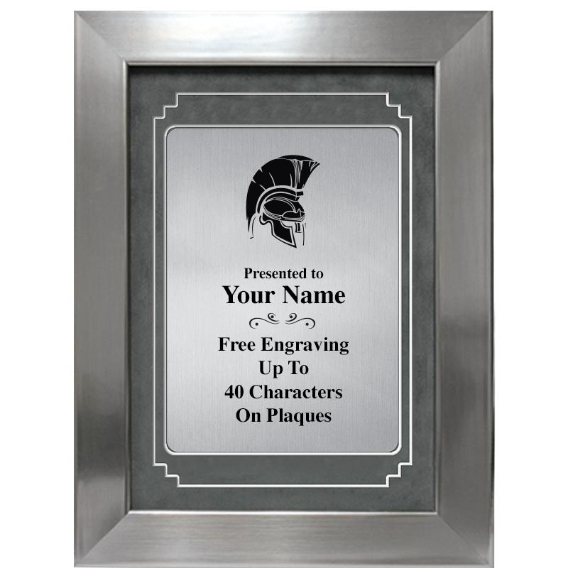 9 X 12 GRV SILVER MTL PLT PLQ