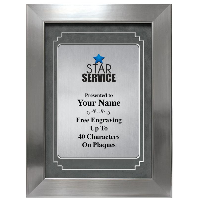 9 X 12 GRV SILVER MTL PLT PLQ