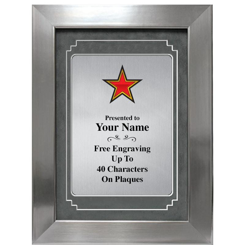 9 X 12 GRV SILVER MTL PLT PLQ